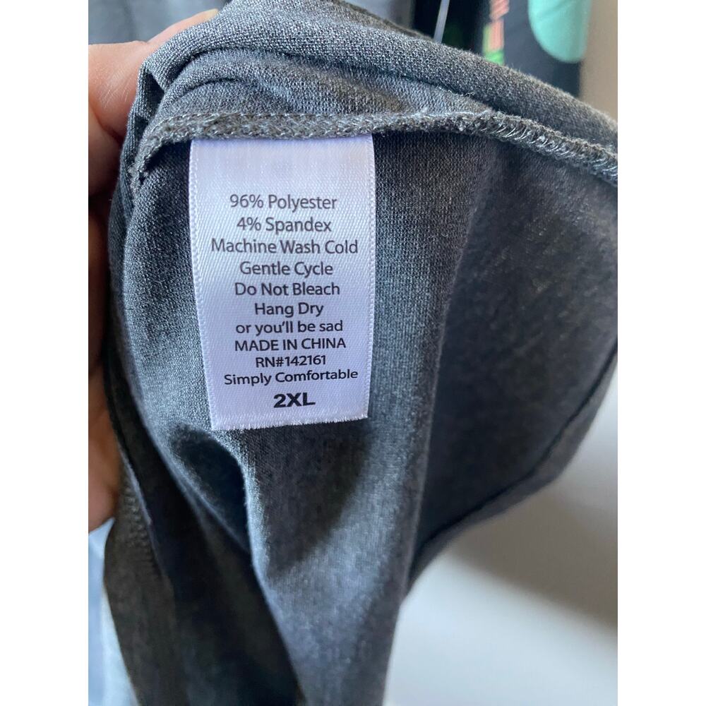 Lularoe Geometric Sleeves Gray Julia Raglan Pencil Dress Sz 2XL NWT - Picture 7 of 9